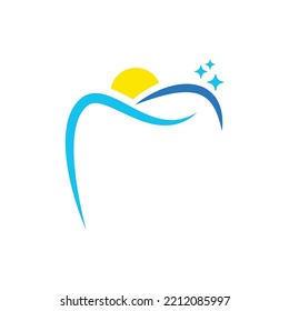 Diseño del logotipo de la playa dental. Diseño de logotipo dental