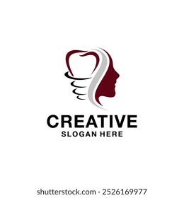 Diseño moderno del logotipo de la belleza dental