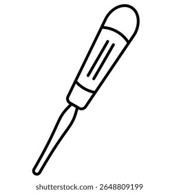 Dental Bein Root Elevator outline icon isolated on white 