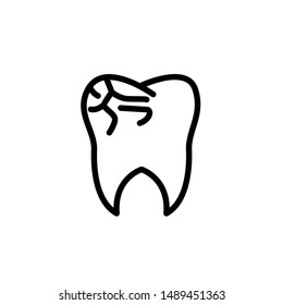 Dental Best Icon Vector Template Logo Design Emblem Isolated Illustration , Health Medical Clinic Simple Business Outline Solid Background White
