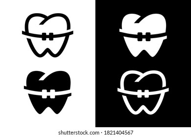 Dental in black and white for design concept. Very suitable in various business purposes, also for icon, logo symbol and many more.