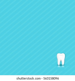 Dental Blue Background With Tooth With Gradient Mesh, Vector Illustration