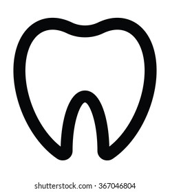 Dental Bold Line Vector Icon