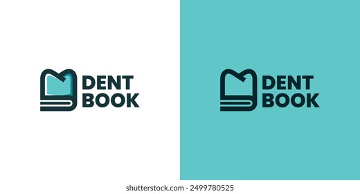 Vector del logotipo de la educación del libro dental