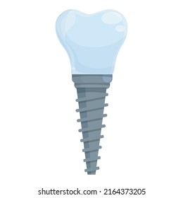 Dental braces icon cartoon vector. Crown surgery. Dent care