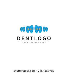 dental braces icon logo design illustration 2 