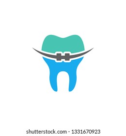 Dental braces Logo Template