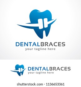 Dental Braces Logo Template Design, Symbol, Icon