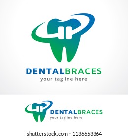 Dental Braces Logo Template Design, Symbol, Icon