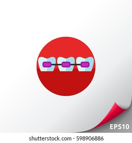 Dental Braces Vector Icon