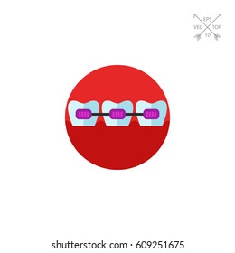 Dental Braces Vector Icon