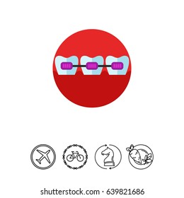 Dental Braces Vector Icon