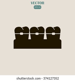 Dental braces vector illustration