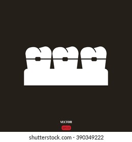 Dental braces vector illustration