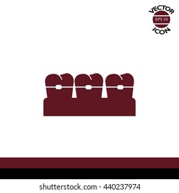 Dental braces vector illustration