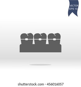 Dental braces vector illustration