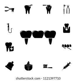 dental bridge icon. Detailed set of Dental icons. Premium quality graphic design sign. One of the collection icons for websites, web design, mobile app on white background