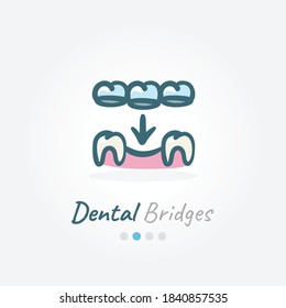 Dental Bridges vector icon design