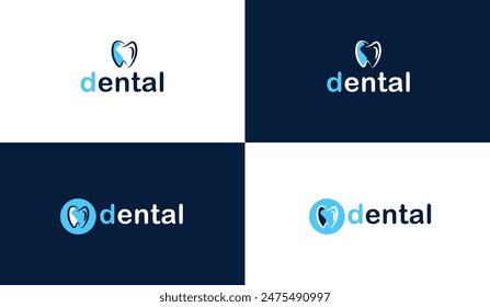 Uso del logotipo de la empresa dental en la presentación para la empresa o clínica. concepto de salud dental. concepto de salud médica y odontología. diseño de Vectores.