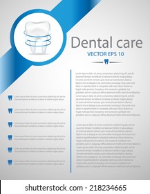 Dental care background.Blue colours. 