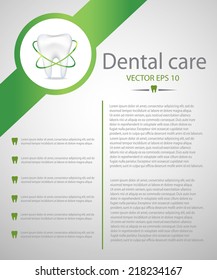 Dental care background.Green colours. 