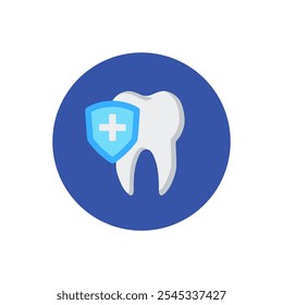 Dental care and bacterial protection concept illustration flat design. Graphic elements for user interface pages, infographics, icons, etc
