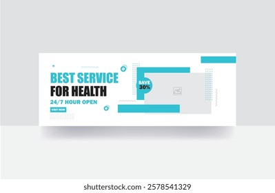 Dental care banner healthcare medical cover banner timeline cover design template