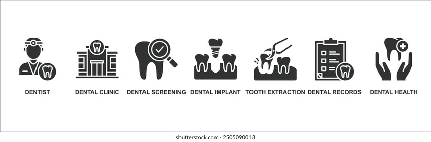 Dental care banner web icon vector illustration concept with icon