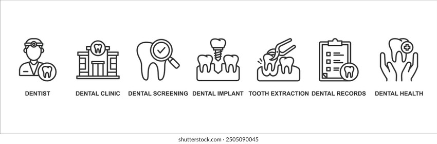 Dental care banner web icon vector illustration concept with icon