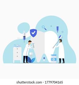 dental care clinic for checkup design concept vector illustration