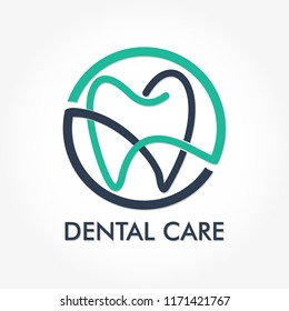 dental care clinic logo concept