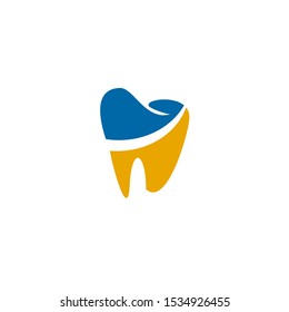 Dental care or clinic logo design vector template