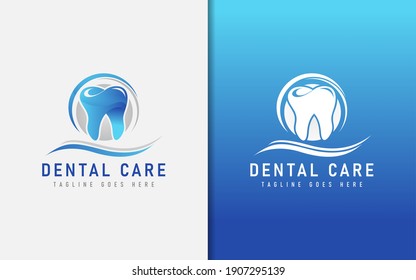 Dental care clinic logo design. Medical Care Logo Template.