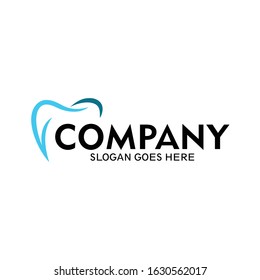 Dental care clinic logo template. Dental logo design modern - vector