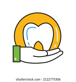 Dental care clipart icon free vector file