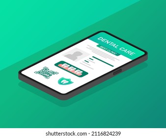 Dental Care Concept. Credit Card Icon. Vector Design. Medical Insurance Card Icon