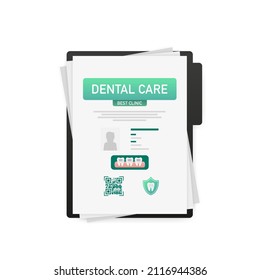 Dental Care Concept. Credit Card Icon. Vector Design. Medical Insurance Card Icon