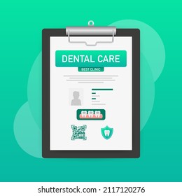 Dental Care Concept. Credit Card Icon. Vector Design. Medical Insurance Card Icon