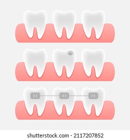 Dental Care Concept. Credit Card Icon. Vector Design. Medical Insurance Card Icon