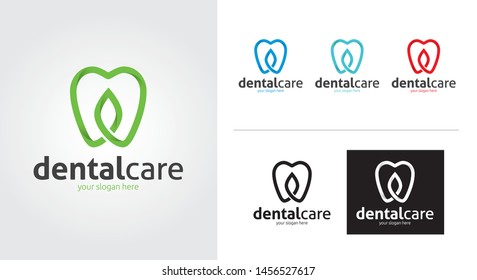 Dental care creative and minimalist logo template Set