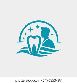 dental care, dent, teeth, natural, green, dental, eco, dentistry logo template
