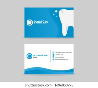 Dental Care or Dentist Clinic Business Card Template - EPS 10 Vector