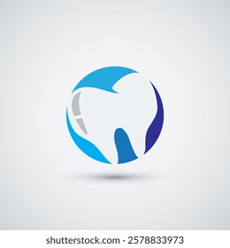 Dental care and dentistry logo abstract design