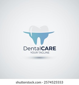 Dental care and dentistry logo deign template icon