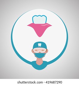 Dental care design. health concept. medical care icon, editable vector