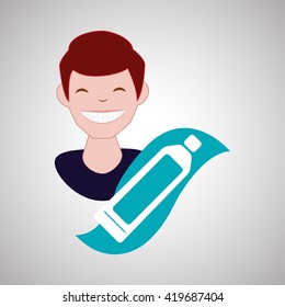Dental care design. health concept. medical care icon, editable vector