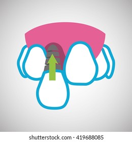 Dental care design. health concept. medical care icon