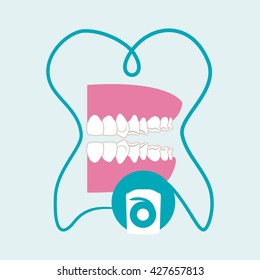 Dental care design. health concept. medical care icon