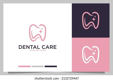 dental care feminine with letter C and W logo design