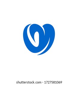 Dental care graphic logo template, creative tooth design concept, isolated on white background.